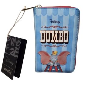 Loungefly Disney Classic Book Series DUMBO Full Zip Wallet Billfold NEW